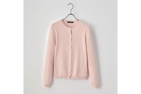 ベビーカシミヤ　カーディガン　レディース　Mサイズ　【ピンク】 【178006-3】 ｶｼﾐﾔ 天然素材 ｾｰﾀｰ 服 国産 国内製造 ﾍﾞﾋﾞｰｶｼﾐﾔ