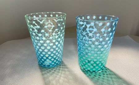 コップ 「Marinesnow」 グラス フリーグラス コップ 吹きガラス ガラス工芸　[硝子作家 三留 舞]  ガラス 硝子 工芸品 手づくり 日用品 キッチン用品 軽い 神奈川県 寒川町  Bl 