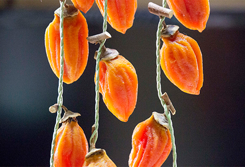 有機JAS認証オーガニック西条柿で作った生干しつるし柿〈2縄20個〉