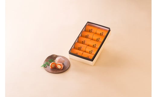 【高島屋選定品】＜七福＞ 宿場の茶屋柿10個入  柿 かき 栗きんとん 栗 お菓子 菓子 やわらかい 果肉 中津川市 中津川 F4N-1943