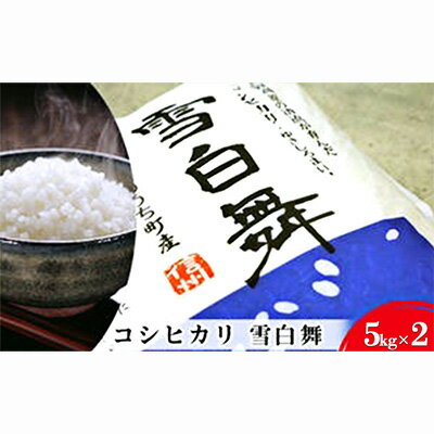 【ふるさと納税】米 コシヒカリ 雪白舞 10kg (5kg×2袋) お米 白米 精米 単一原料米 産地直送 10キロ　お届け：寄附入金確認後、順次配送