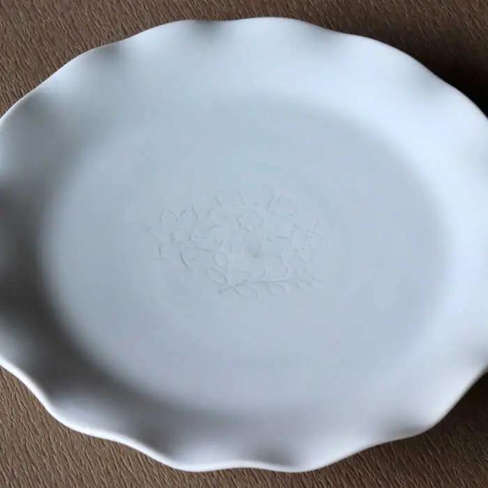 【波佐見焼】フリル ケーキ皿 小皿 4枚セット  食器 皿 【アトリエビスク】 [RD28]  波佐見焼