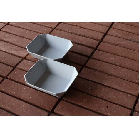 1616/ TY Square Bowl 150 Grey 2個セット【1616/arita japan】有田焼 器 食器 鉢 小鉢 スクエア ボウル グレー シンプル eb019