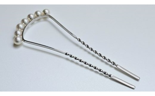 真珠 かんざし 7.0㎜ 7個付 アクセサリー パール 伊勢志摩 志摩 ギフト 和装 和服 着物 お正月 七五三 記念日 誕生日 贈答 母の日 ホワイトデー クリスマス 入学式 卒業式 結婚式 冠婚葬祭 ジュエリー / こだわりの逸品、志摩市産アコヤ真珠のかんざし