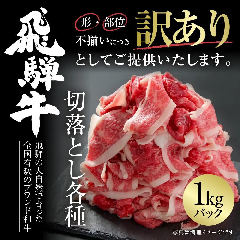 訳あり 飛騨牛 切落し 1kg 訳あり 飛騨高山ミート [MZ035]