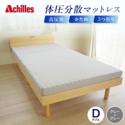 ふるさと納税 豊郷町 体圧分散高反発マットレス ダブル グレー厚さ8cm 硬め [53820566]
