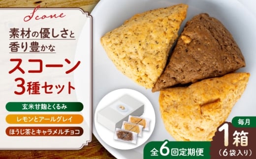 【全6回定期便】山鹿の恵み香り豊かなスコーンセット（3種類×2個）【BANBA BON BONS】 [ZDW007]