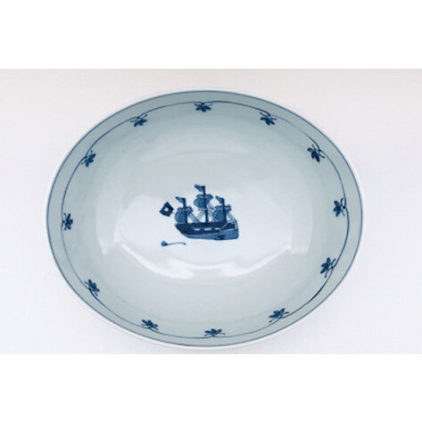 有田焼 港ロマン楕円盛鉢 しん窯・青花  皿 食器 うつわ 器 A28-3