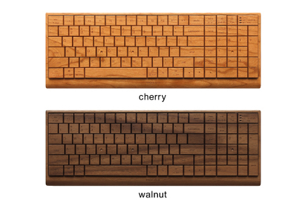 【Hacoa】無機質なパソコン周りに温もりをプラスする木製キーボード ウォールナット「Full Ki-Board Wireless