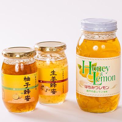 ふるさと納税 和泉市 道の駅で大好評! 蜂蜜3点セット　柚子蜂蜜、生姜蜂蜜、レモン蜂蜜 |  | 01