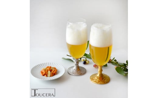 有田焼 金&銀 ペアビールグラス【東洋セラミックス】食器 グラス ビールグラス ビアグラス ペア セット ゴールド シルバー 上品 華やか A40-408