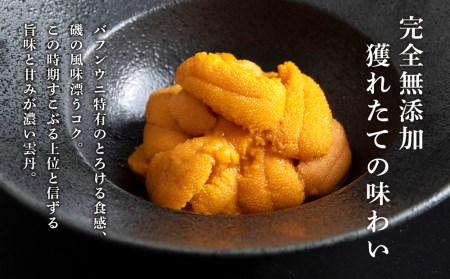 北海道　北方四島　生うに　花籠盛「錦」