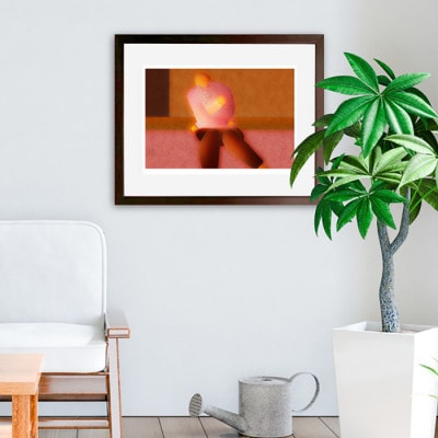 ＼京都・綾部の癒やし系作家/【絵画】　母になった人　　額装サイズ526mmx412mm【1278190】