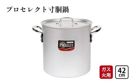 鍋 ガス火用 プロセレクト 寸胴鍋 42cm 両手鍋 蓋 蓋付き 寸胴 アルミ鍋 アルマイト加工 北陸アルミ 北陸アルミニウム 日本製 調理器具 キッチン用品 日用品 富山県 キッチン雑貨 確かな品質 目盛付 握りやすい 耐蝕性 アマイト加工  FAD-1065
