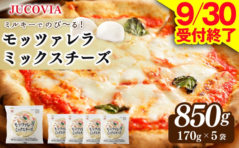 099H3527 【9/30受付終了】JUCOVIA モッツァレラミックスチーズ 850g【ムラカワチーズ 小分け 170g×5P 普段使い 高評価 ちーず】