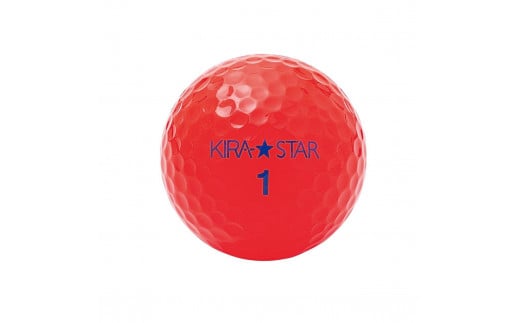 ゴルフボール  KIRA STAR 12球入 3ダース 【カラー：レッド】