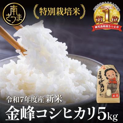 ふるさと納税 南さつま市 【令和7年産】特別栽培米 金峰コシヒカリ 石蔵米 5kg×1袋 コメ お米