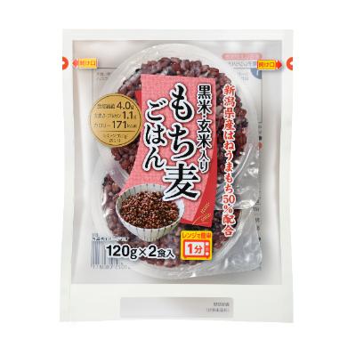 ふるさと納税 小千谷市 越後製菓の「黒米・玄米入り もち麦ごはん」120g×12食 |  | 02