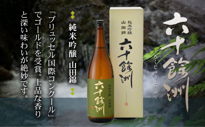 【全6回定期便】六十餘洲 純米吟醸/純米吟醸HASAMI2本セット （各720ml）【今里酒店】 [SA28]