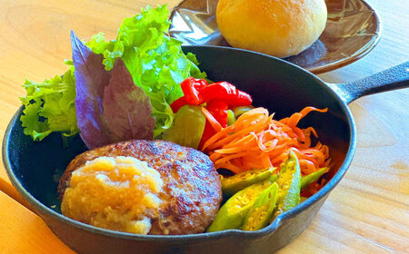 自家製ハンバーグ (2人前) ハンバーグ 肉 冷凍 惣菜 ギフト 沖縄市 / みやんち STUDIO＆COFFEE[BCCX011]