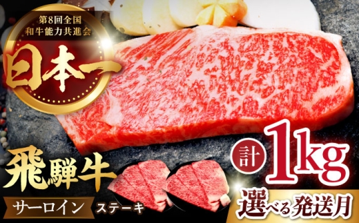 【10月発送】【飛騨牛】 サーロイン ステーキ 1kg （6枚）  国産 ブランド牛 和牛 多治見市 / 肉のひぐち [TDC007-10]