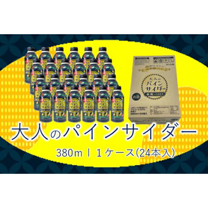 【ふるさと納税】 大人のパインサイダー ボトル缶 380ml×24本（1箱） F2Y-4356