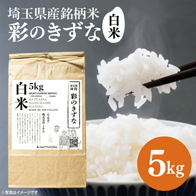 【ふるさと納税】スマート農業技術を活用した　令和7年産　彩のきずな白米　5キロ（BN046）
