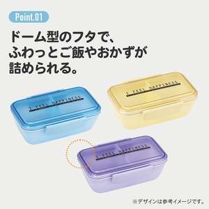 弁当箱 1段 530ml べんとう箱 お弁当箱 大人 食洗機対応 レンジ対応 抗菌 ＜ skater＞ PFTY5AG ニュアンスカラー パープル【ドーム型 一段 食洗機OK レンジ 食洗機 日本製 