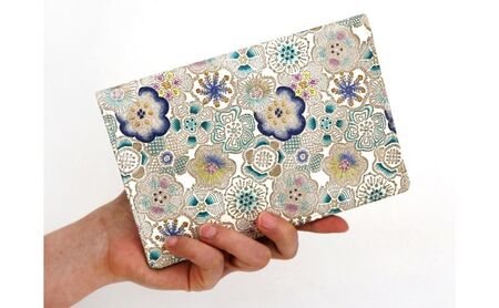 【文庫屋大関】パーソナルホルダー　春らんまん＜瑠璃＞【皮革工芸品】 民芸品 雑貨 花柄デザイン 花柄 