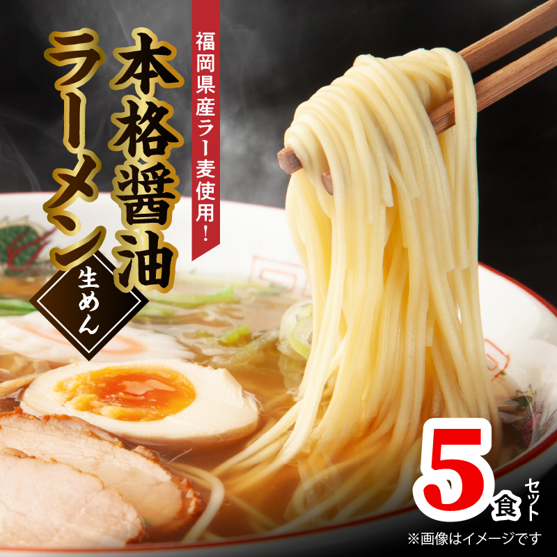 福岡県産ラー麦使用 本格醤油ラーメン 5食(生めん)　PC1805