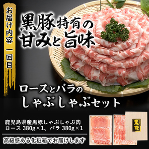 【定期便全3回】贅沢！国産黒毛和牛・豚肉定期便(3ヶ月連続・総量2.9kg以上) 黒毛和牛 国産牛 九州産 黒豚 豚 豚肉 肉 牛 牛肉 国産 しゃぶしゃぶ すき焼き 豚バラ バラ ロース 人気 A4