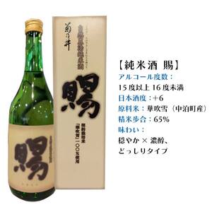 『純米酒 賜』 720ml ＆『中泊メバージョ』セット 【中泊町特産物直売所ピュア】 純米 酒 日本酒 米麹 濃厚 本格派 15度 おつまみ うま口 アヒージョ ウスメバル メバル めばる 中泊町 青