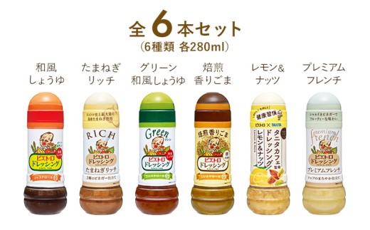 人気不動のドレッシング6本セット