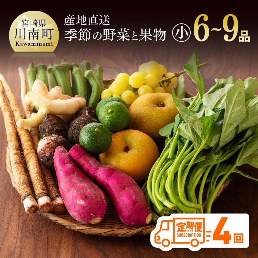 【定期便】「おすず村直送」野菜と果物の厳選詰め合わせセット（小）　野菜 果物[G3802]