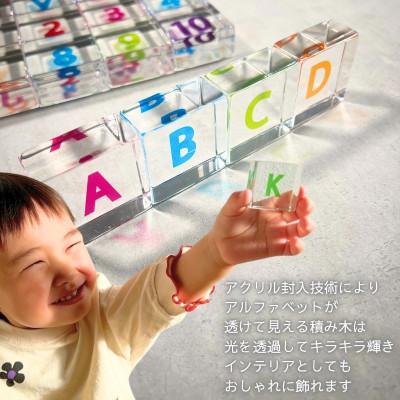 ふるさと納税 河内長野市 アクリル積み木 ABCであそぼ! 36ピース |  | 01