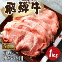 【ふるさと納税】5等級 飛騨牛霜降り すき焼き 500g × 2 計1kg 牛肉 和牛 カタロース すき焼き 飛騨牛 飛騨市 [Q2479_su_1_a5] 65000円