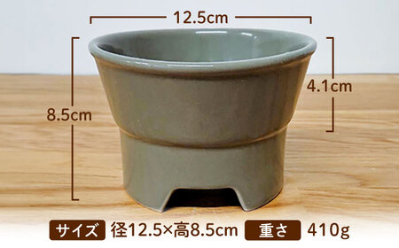 美濃焼　陶器製ペット用フードボウル【丸高台フードボウル(S/グレー)pet96】【1427401】