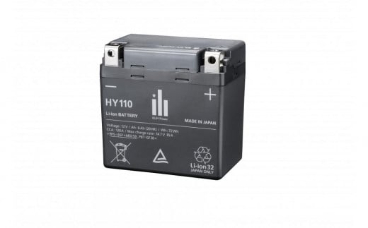 
            二輪車始動用リチウムイオンバッテリー  HY110
          