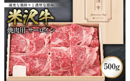 
                  米沢牛焼肉用 サーロイン500g F2Y-0089
                