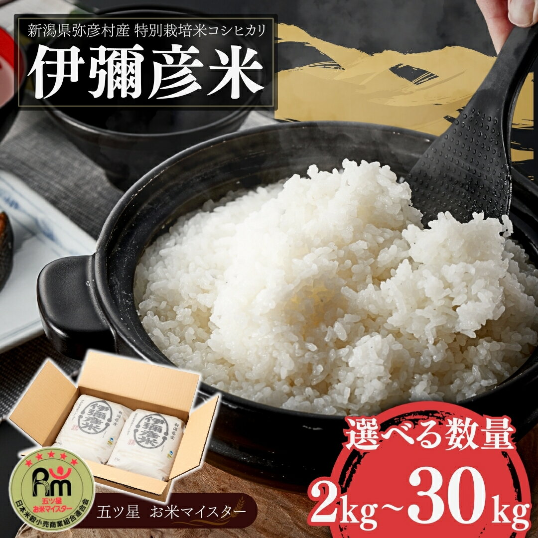【ふるさと納税】米 コシヒカリ 令和7年産 新潟 特別栽培米 伊彌彦米 選べる容量 2kg 3kg 4kg 5kg 10kg 30kg | こしひかり お米 おこめ 白米 精米 ブランド米 いやひこまい 送料無料 ギフト 贈答 贈り物 新潟県 弥彦村