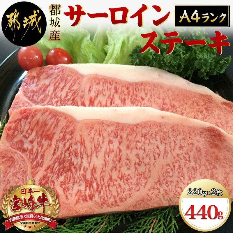 【ふるさと納税】都城産宮崎牛サーロインステーキ - 牛ステーキ A4ランク以上 国産黒毛和牛 ビフテキ 鉄板焼き 宮崎牛指定販売店 ギフト 贈答用 送料無料 MA-2411【宮崎県都城市は2年連続ふるさと納税日本一！】