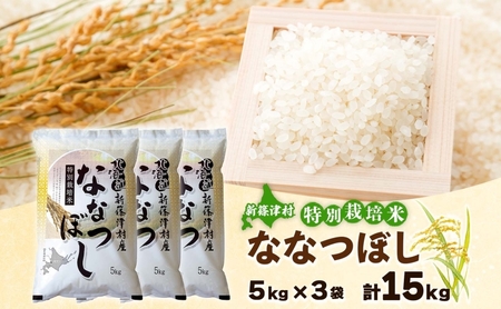 北海道 特別栽培 ななつぼし 15kg 精米 米 白米 お米 新米 ごはん ご飯 ライス 道産米 ブランド米 新しのつ米 ふっくら 食味ランキング  産地直送 お取り寄せ カワサキ森田屋 送料無料 