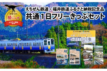 「えちぜん鉄道・福井鉄道ふるさと納税記念品共通1日フリーきっぷ」セット [A-039004]