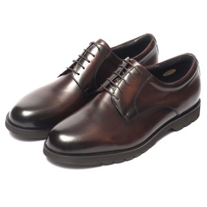【匠の靴】超軽量 幅広6E本革ビジネスシューズTT-24S (サイズ：30.0cm、カラー：ダークブラウン)