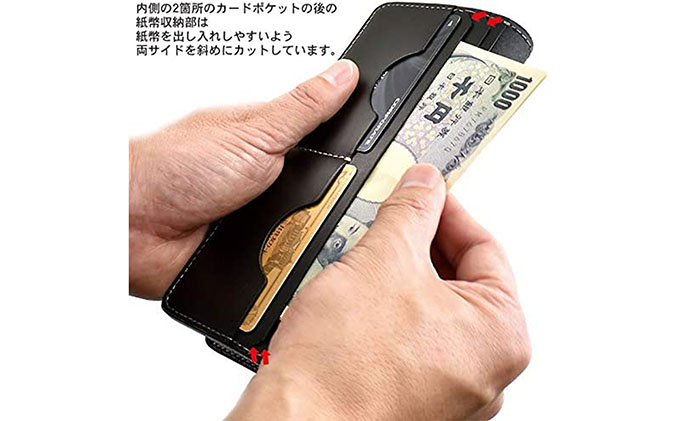 カードと紙幣収納のロングウォレット/スリムタイプ