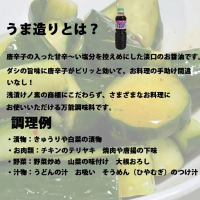 ふるさと納税 気仙沼市 気仙沼 万能 浅漬けの素 うま造り 1L×6本 調味料 醤油 / 石渡商店 / 宮城県 気仙沼市 |  | 01