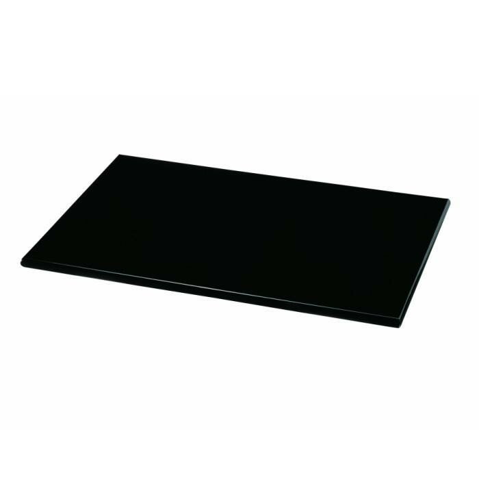 【ふるさと納税】16.0寸 長角 黒 敷板 ［YG493］ | 工芸品 日用品 キッチン 敷板 送料無料 おすすめ 人気