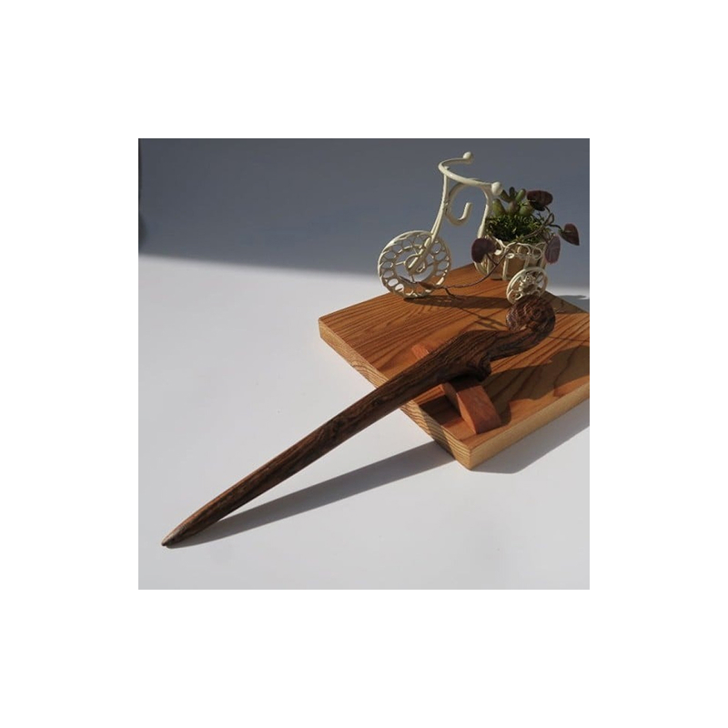 木製かんざし スクロール型 ［195S27］ 選べる 素材 ボコーテ 黒檀 木製 かんざし 緩みにくい 塗装不使用 固定型 飾り用 経年変化 耐久性 髪飾り 和風アクセサリー ヘアアクセ ヘアアクセサリー 愛知県 小牧市 送料無料