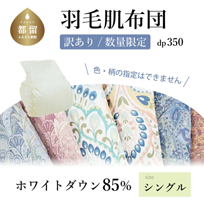 【ふるさと納税】＜レビューキャンペーン開催中！＞【数量限定・訳あり】総合満足度No1 羽毛肌布団 シングル ホワイトダウン85％【ダウンパワー350】150×210cm　羽毛肌掛け布団 国産 日本製 布団 シングル ダウンケット 送料無料 オールシーズン