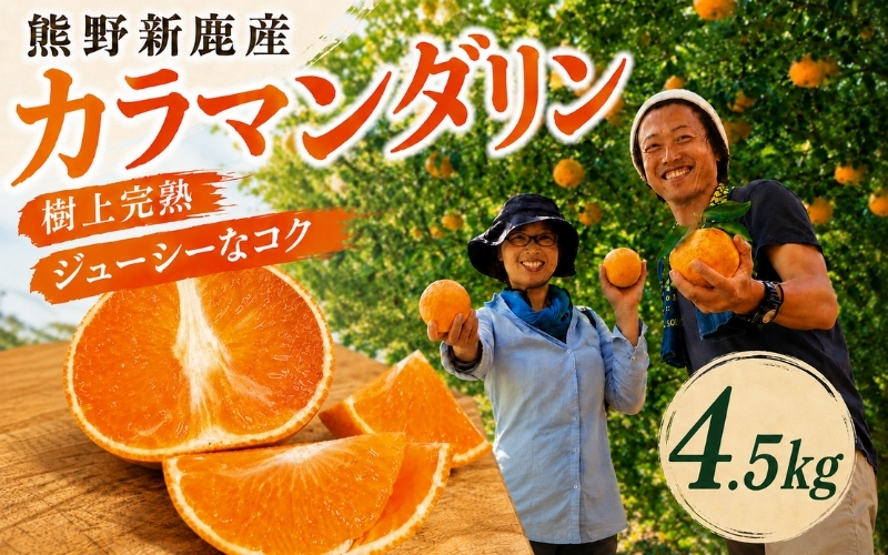 【2027年4月よりお届け！】先行予約【アタシカ果樹】 熊野新鹿産カラマンダリン(4.5kg) 柑橘 くだもの フルーツ みかん 熊野【atkj0002】
